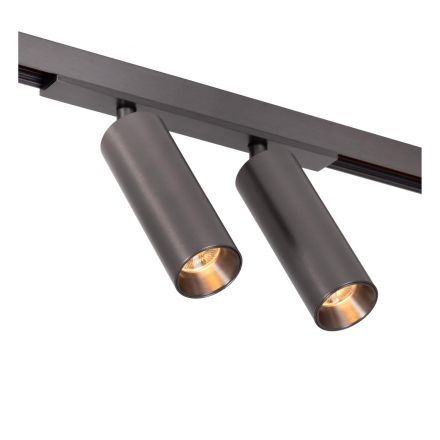 Διπλό Spot Ράγας LED 2x10W 2700K-4000K 1-Phase LINIAL MOXX Satin Gun Metal