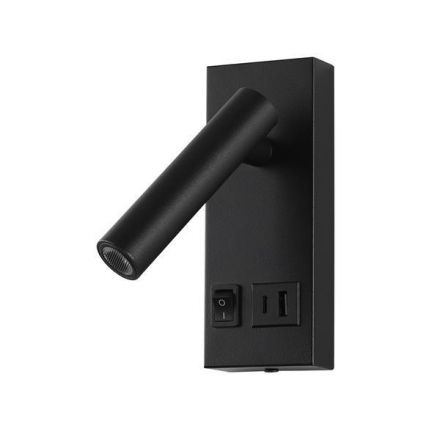 Απλίκα Κρεβατιού Ανάγνωσης ΑΣΠΡΗ Με USB -TYPE C 2W 3000K 150X60X145mm