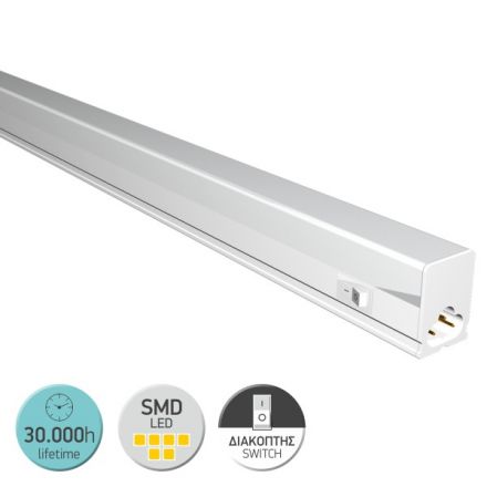 Γραμμικό Φωτιστικό LED Με Διακόπτη 18W 4000K 5613