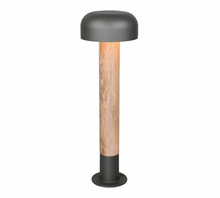Trio Lighting Φωτιστικό Κολωνάκι 1xE27 FRASER Αλουμίνιο-Απομίμηση Ξύλου IP54 54cm