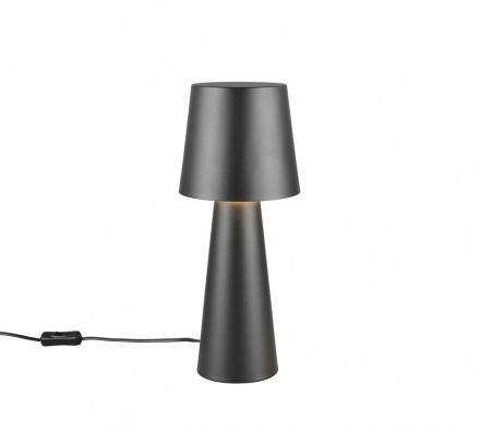 Trio Lighting Επιτραπέζιο Φωτιστικό 1xE27 NUBIAN Μαύρο Ματ Μέταλλο