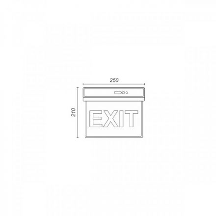 Φωτιστικό EXIT LED 3W 6000K 5635