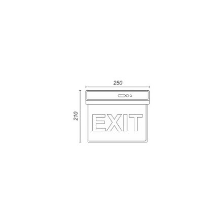 Φωτιστικό EXIT LED 3W 6000K 5635