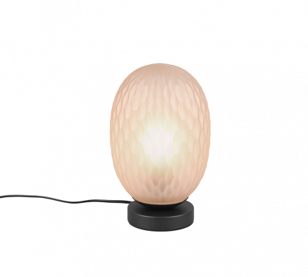 Trio Lighting Επιτραπέζιο Φωτιστικό 1xE27 FACETTE Μέταλλο/Γυαλί Amber