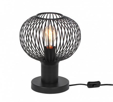 Trio Lighting Επιτραπέζιο Φωτιστικό 1xE27 GILA Μέταλλο Μαύρο Ματ 23cm