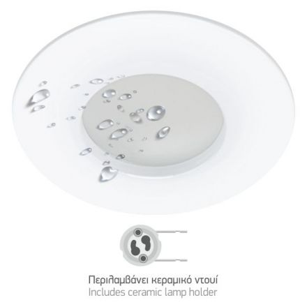 Χωνευτό Στεγανό Σποτ  - Λευκό 
