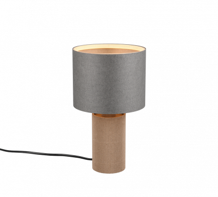 Trio Lighting Επιτραπέζιο Φωτιστικό 1xE14 CANIO Pappe Γκρι/Φυσικό