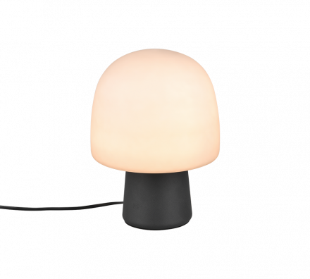Trio Lighting Επιτραπέζιο Φωτιστικό 1xE14 STEEN Μαύρο Μέταλλο-Γυαλί