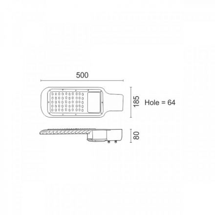 Φωτιστικό Δρόμου LED HPL 100W 6000K 5688