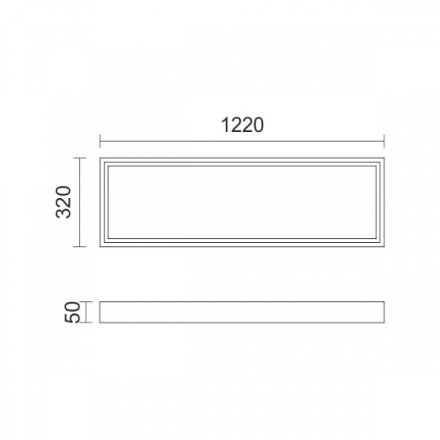 ΠΛΑΙΣΙΟ ΤΟΠΟΘΕΤΗΣΗΣ ΚΑΤΩ ΑΠΟ ΟΡΟΦΗ 1200x300 5808/B