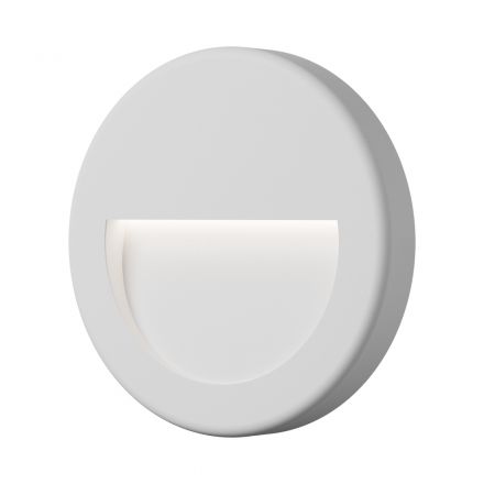 Επίτοιχη Στρογγυλή Απλίκα Vekta LED 3W 3000K Λευκή IP65