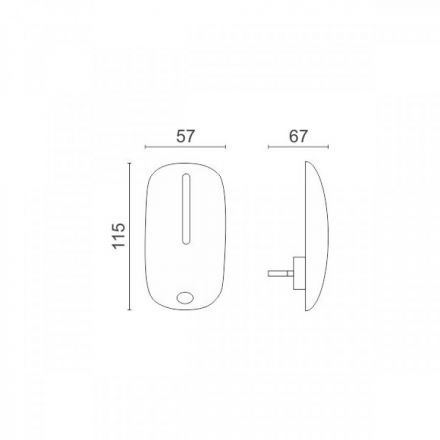 Φωτιστικό Νυκτός LED 0.8W 6000K 5909
