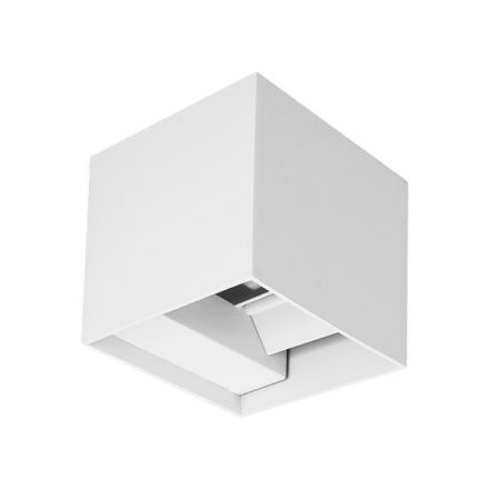 ARTE ILLUMINA Απλίκα Τοίχου Αλουμινίου CUBE Λευκή 10w 3CCT 100x100x100 mm ME GLASS DIFUSER