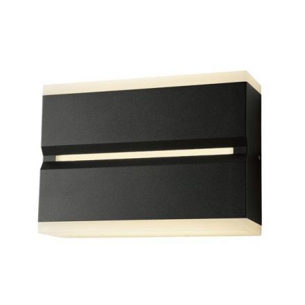 Απλίκα Τοίχου Μαύρη LED 12W 3000K IP54 180x126x50mm