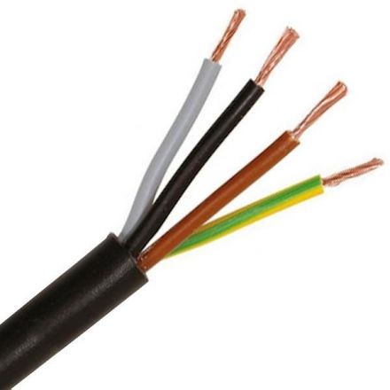 Καλώδιο Εύκαμπτο H05VV-F 4X1mm2 Μαύρο 100m