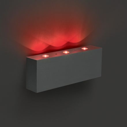 One Light Επίτοιχο Διακοσμητικό Φωτιστικό LED 6x0.2W Κόκκινο Αλουμίνιο 230V