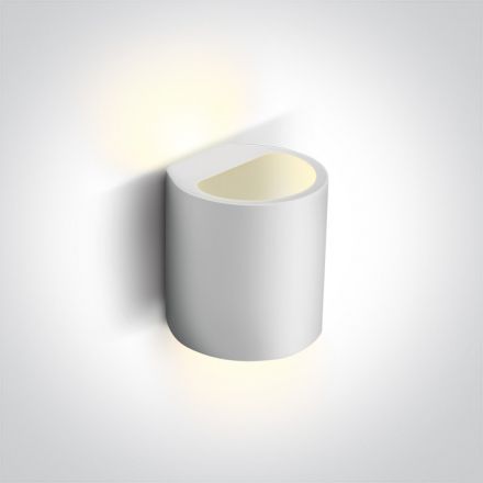 One Light Επίτοιχη Απλίκα LED G9 Γύψος Λευκό 100-240V 60040