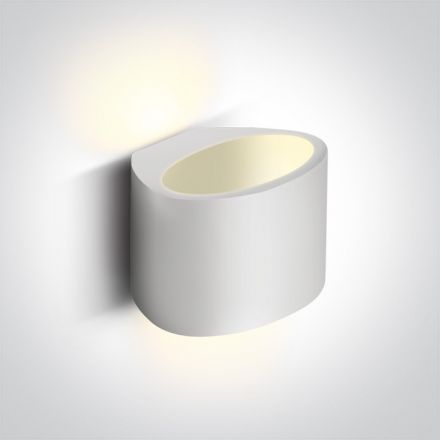 One Light Επίτοιχη Απλίκα LED G9 Γύψος Λευκό 100-240V 60042