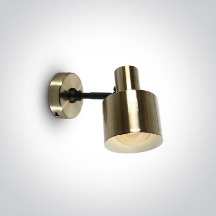 Απλίκα Retro LED 1xE27 Steel Brushed Brass IP20
