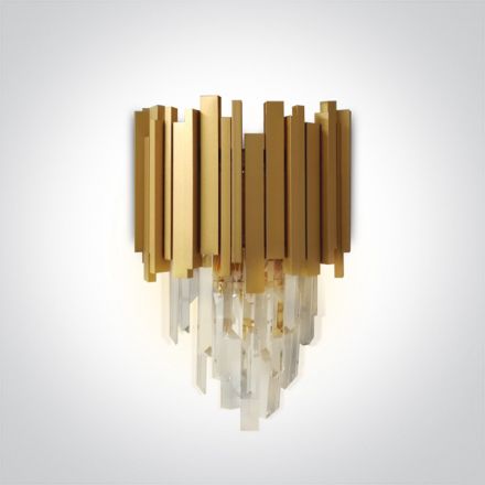 Κρεμαστό Φωτιστικό Retro Classic LED 2xE14 Αλουμίνιο/Γυαλί 100-240V Brass