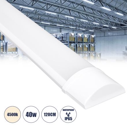 Γραμμικό Βιομηχανικό Φωτιστικό 40W 3727lm 120° - IP65 - Μ120 - 4500K 