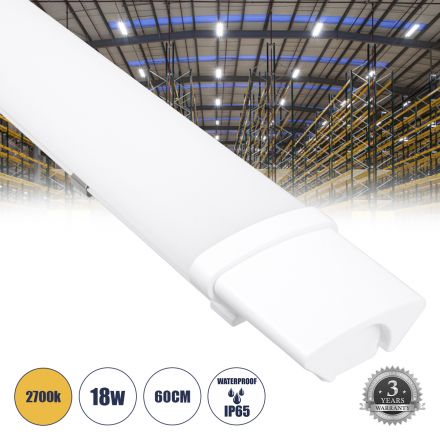 Γραμμικό Βιομηχανικό Φωτιστικό 18W 1936lm 120° - IP65 - Μ60 - 2700K 
