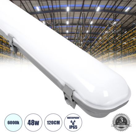 Γραμμικό Βιομηχανικό Φωτιστικό 48W 5617lm 120° - IP65 - Μ120 - 6000K