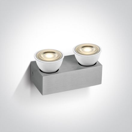 Επίτοιχη Απλίκα LED 2xGU10 MR16 Αλουμίνιο 100-240V 6022