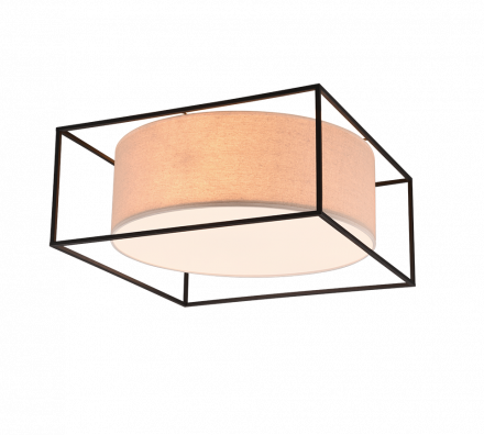 Trio Lighting Πλαφονιέρα ROSS LED 3xE27 Μέταλλο/Ύφασμα