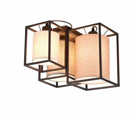 Trio Lighting Φωτιστικό Οροφής ROSS LED 3xE27 Μέταλλο/Ύφασμα
