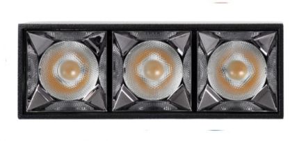 LUMINAR SUPERIOR LED Spot Downlight 12W 1680lm 36° - IP20 - Μαύρο με Κάτοπτρο Χρωμίου - 4500K
