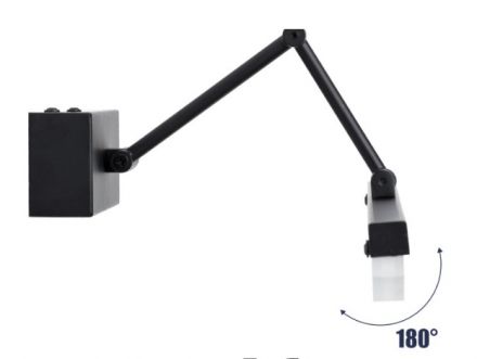 MARA Απλίκα Καθρέπτη - Πίνακα LED 12W 1400lm 120° - IP44 - 4500K - Μαύρο