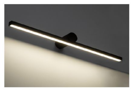 ROSA Απλίκα Καθρέπτη - Πίνακα LED 12W 1400lm 120° - IP44 - 4500K - Μαύρο