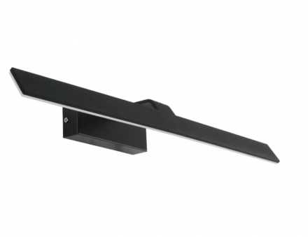 MIRROR 60517 Φωτιστικό Τοίχου - Απλίκα LED 14W 1680lm 120° AC 85-265V IP54 Φυσικό Λευκό 4500K Μαύρο Μέταλλο - Μ58 x Π15 x Υ6cm - 2 Xρόνια Εγγύηση