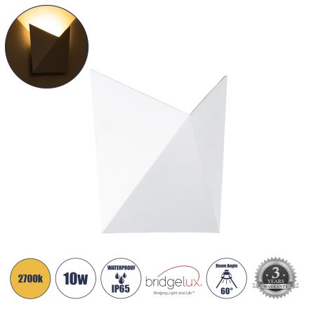 STEALTH 60518 Φωτιστικό Τοίχου Απλίκα Αρχιτεκτονικού Φωτισμού Εσωτερικού/Εξωτερικού Χώρου Up or Down LED 10W 1000lm 60° AC220-240V Αδιάβροχο IP65 Σώμα Αλουμινίου & Tempered Glass Μ17 x Π17 x Υ7.5cm Θερμό Λευκό 2700K Λευκό Bridgelux Chip