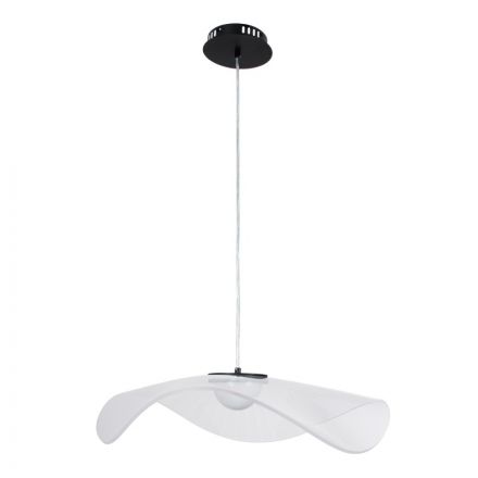 ACRYLICA Κρεμαστό Φωτιστικό Design LED 20W 2240lm 360° 3CCT - Μαύρο με Plexiglass - Φ60cm