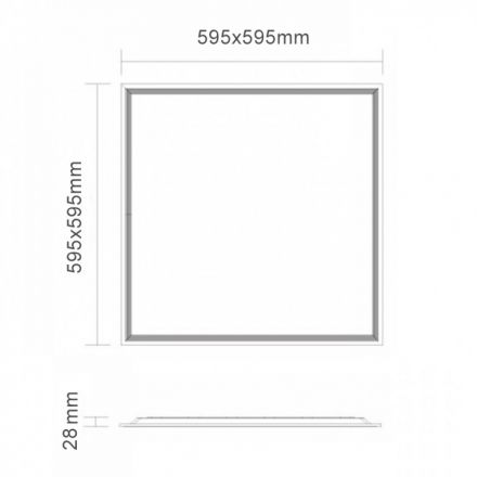 Interlight Χωνευτό LED Panel 60x60cm 40W BACKLIT Λευκό