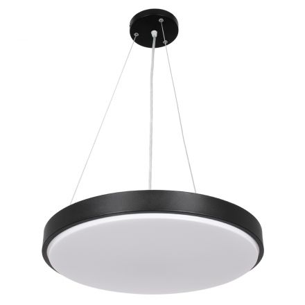 CASPER Κρεμαστό Φωτιστικό LED 76W 8372lm 120° 3CCT Dimmable Φ45cm Μαύρο
