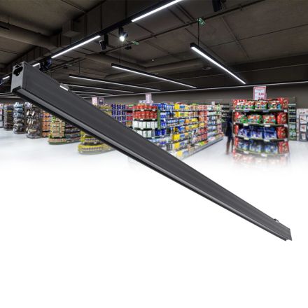 MARKET 61020-S Γραμμικό Φωτιστικό Οροφής Linear LED 18W 2230lm 60° - Μ120 x Π2 x Υ4cm - 6000K - Μαύρο 