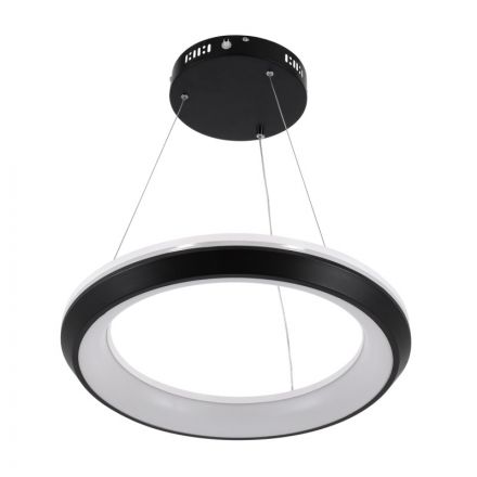 MELINA Κρεμαστό Φωτιστικό Κύκλος LED 55W 6376lm 120° 3CCT Dimmable Φ48cm Μαύρο
