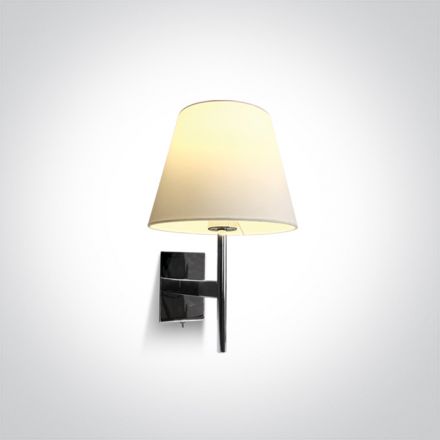 Απλίκα LED E27 Μέταλλο/Ύφασμα 100-240V IP20 Chrome 61076