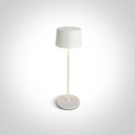 One Light Πορτατίφ LED 3.3W Touch Διακόπτης Dimmable Die Cast Λευκό IP65