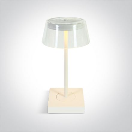 Πορτατίφ LED 2.5W CCT Touch Διακόπτης Dimmable Die Cast Λευκό IP65