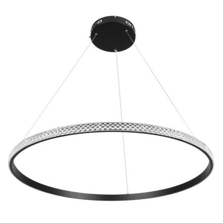 DIAMOND Κρεμαστό Φωτιστικό Δαχτυλίδι-Κύκλος LED 67W 7689lm 360° 3CCT - Dimmable Φ80cm Μαύρο