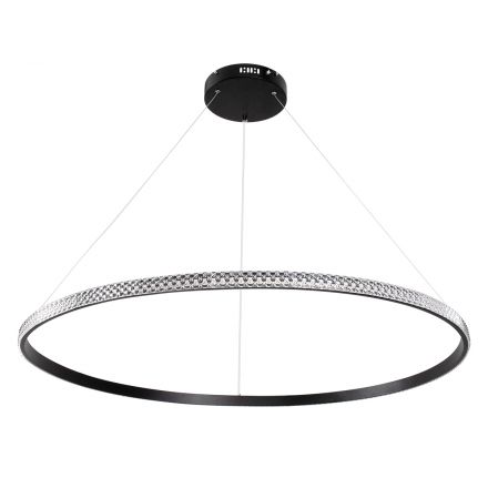DIAMOND Κρεμαστό Φωτιστικό Δαχτυλίδι-Κύκλος LED 75W 8743lm 360° 3CCT - Dimmable Φ100cm Μαύρο