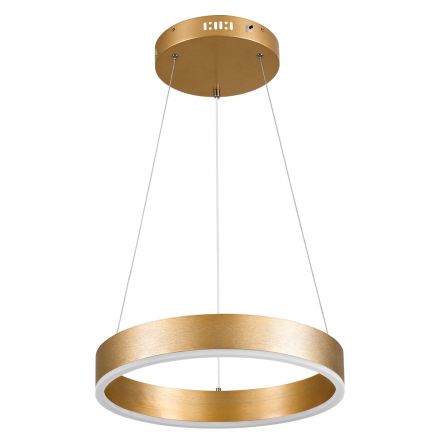 VENOM Κρεμαστό Φωτιστικό Δαχτυλίδι-Κύκλος LED 30W 3513lm 120° 3CCT - Dimmable Φ40cm Χρυσό Βούρτσας