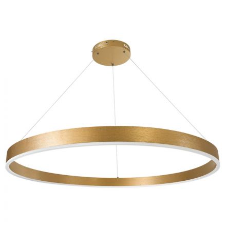 VENOM Κρεμαστό Φωτιστικό Δαχτυλίδι-Κύκλος LED 75W 8818lm 120° 3CCT Dimmable Φ100cm Χρυσό Βούρτσας
