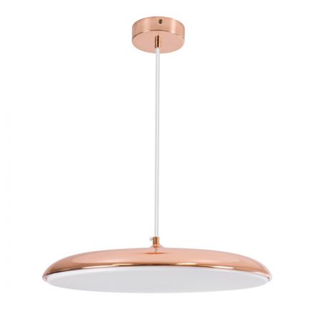 BARON Κρεμαστό Φωτιστικό LED 24W 2880lm 120° 3CCT μέσω Διακόπτη On/Off - Χάλκινο Πλατίνα