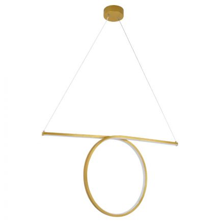 ROME 61297 Κρεμαστό Φωτιστικό Οροφής Linear Design LED CCT 24W Χρυσό Βούρτσας