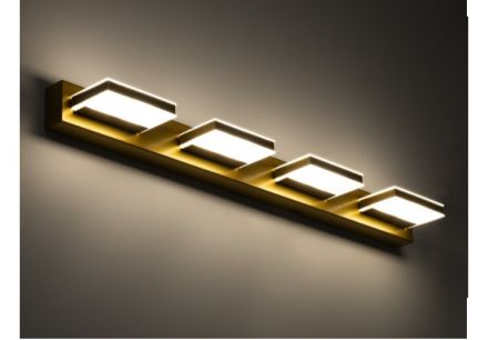 KARLA Απλίκα Καθρέπτη - Πίνακα LED 14W 1600lm 180° - IP44 - 4500K - Χρυσό
